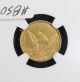 1836 Block 8 $2.  5 Gold Classic Head,  No Motto On Reverse Ngc Au Gold photo 2