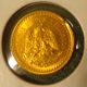 1945 Mexican 2 1/2 Pesos Gold Coin 90 Fine Mexico 2 Half Peso.  0603 Troy Ounce Gold photo 1