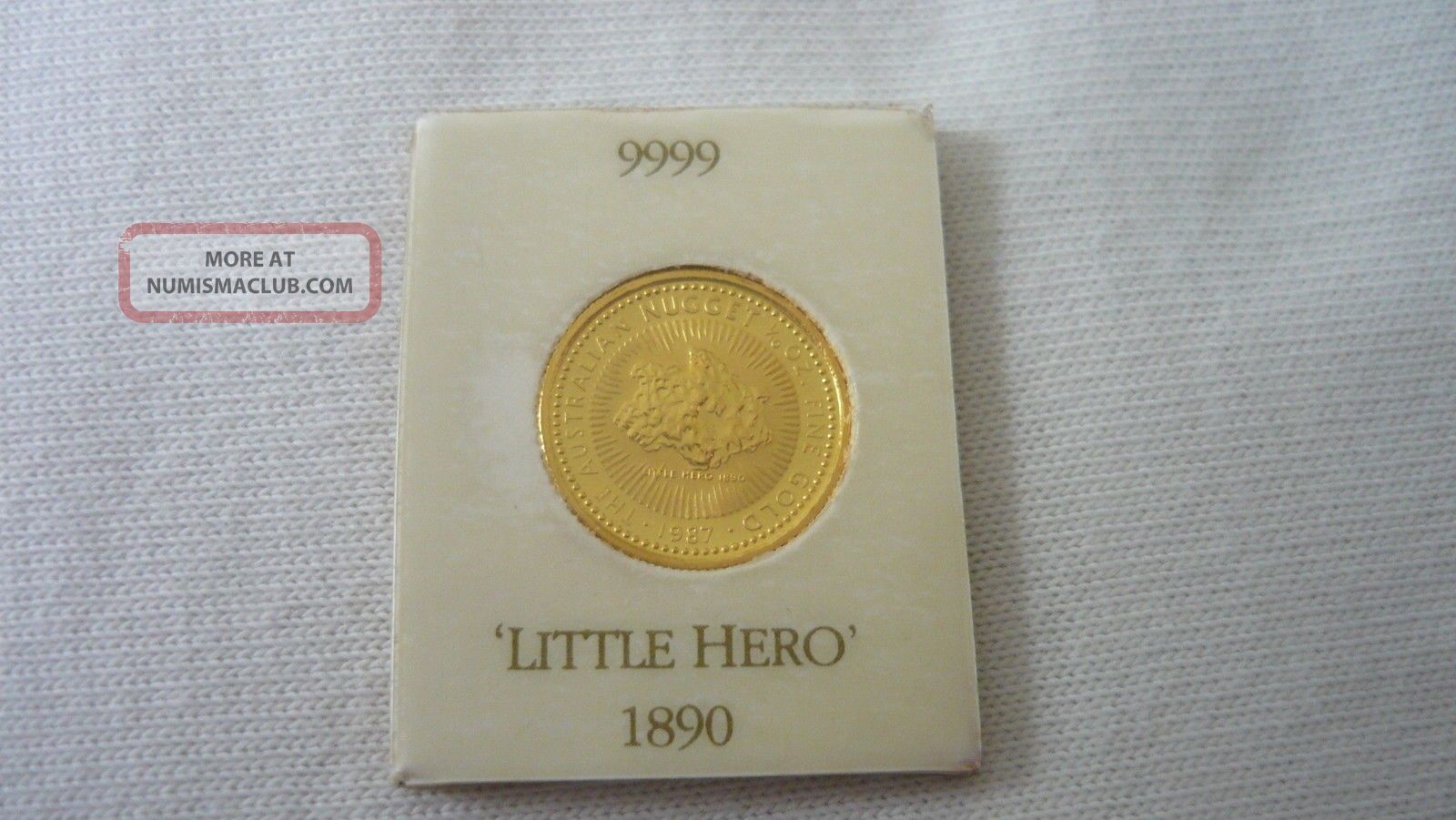 1987 1/10 Oz Fine Gold 9999 Little Hero Australian Nugget Coin 3.  133 Grams Australia photo