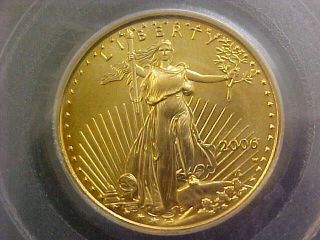 2006 W Burnished $10 Pcgs Ms69 1/4 Ounce Burnished American Gold Eagle photo