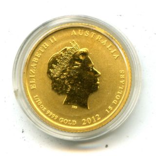 2012 Australia 1/10 Oz.  Dragon Gold Coin 37844 photo