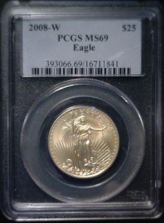 2008 W $25 Gold Eagle Pcgs Ms 69 photo