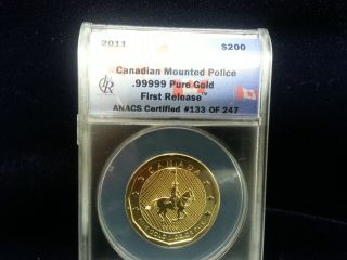 Rare 1st Release Canada 2011 $200 Monnaie Royale Canadienne 1 Oz Gold Coin photo
