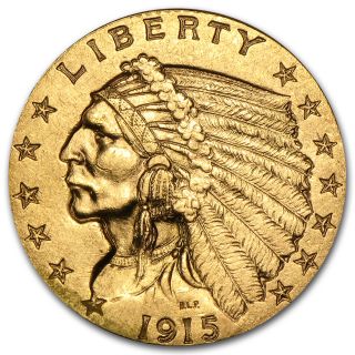 $2.  50 Indian Gold Quarter Eagle Pre - 33 Gold Coin - Random Year - Extra Fine photo
