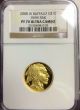 2008 W $10 Buffalo Gold 1/4 Oz Coin Ngc Pr 70 Ultra Deep Cameo Frosty Perfect Gold photo 2