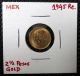 Two (2x) Unc 1945 Mexican Two And A Half / 2.  5 Pesos Gold Coin - 3.  74gm Agw Gold photo 2