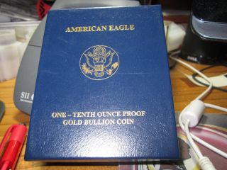 Gold Proof American Eagle 2005 1/10 Oz Just As It Was Sent From The photo