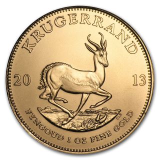 2013 1 Oz Gold South African Krugerrand Coin - Brilliant Uncirculated - Sku 71267 photo