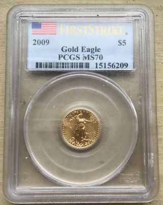 2009 $5 Gold Eagle Ms 70 First Strike Pcgs photo