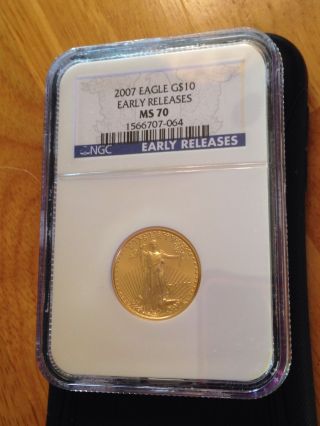 2007 1/4 Oz Early Release Ms70 Gold American Eagle photo