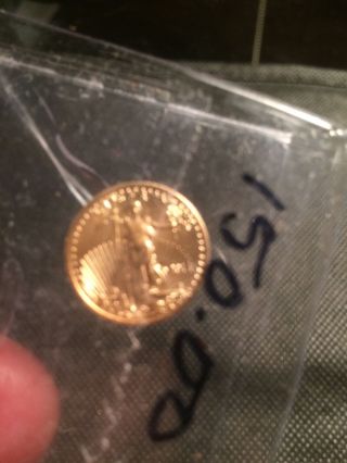 Estate 5$ 1/10 Th Us Gold Coin photo