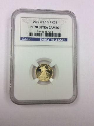 2010 - W 1/10 Gold American Eagle Ngc - Pf70 Ultra Cameo Early Release photo