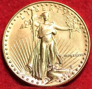 Uncirculated 1987 Gold American Eagle 1/2 Ounce $25 Better Date S/h photo