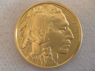 2013 Brilliant Uncirculated 1 Oz Gold American Buffalo $50 Coin photo