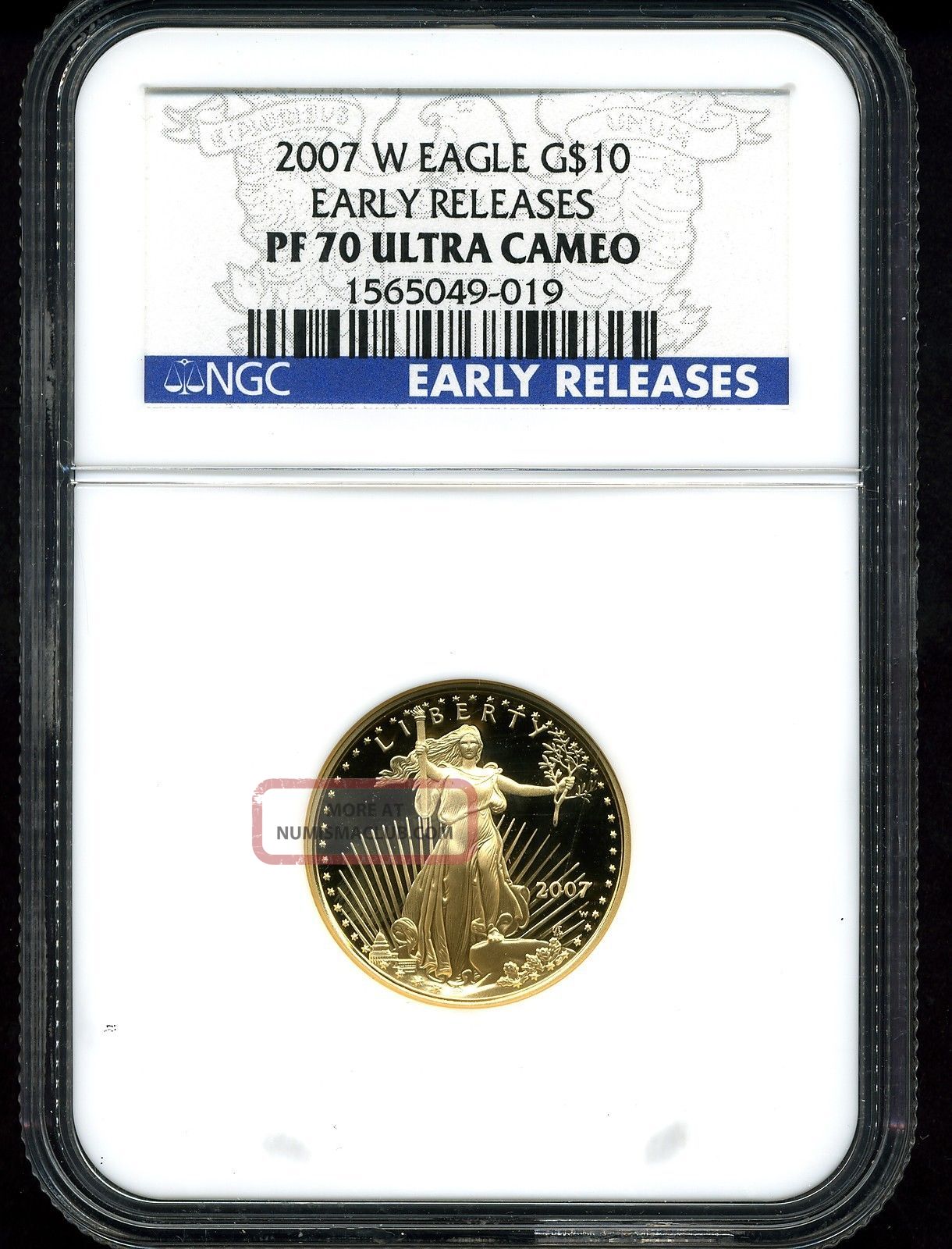 2007 - W G$10 Gold American Eagle Pf70 Ultra Cameo Ngc Early Releases