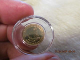 2000 South Africa Krugerrand 1/10th Ounce Gold Fine Gold In Airtite Holder photo
