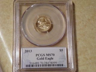 2013 Ms70 1/10 Ounce Gold Eagle Us Director Series photo