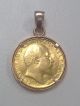 22ct & 9ct 1902 Half Sovereign Solid Gold Coin Pendant Gold photo 1