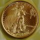1991 American Gold Eagle 1/4 Oz 99.  999 Pure Gold Coin Bullion 10 Dollars Liberty Gold photo 2