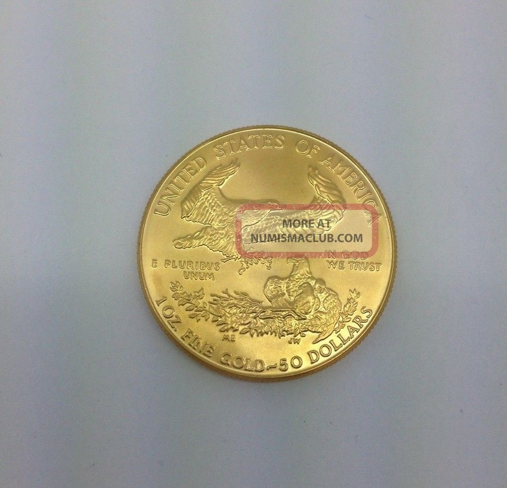1986 1 Oz Mcmlxxxvi American Eagle 50 Gold Coin Bu