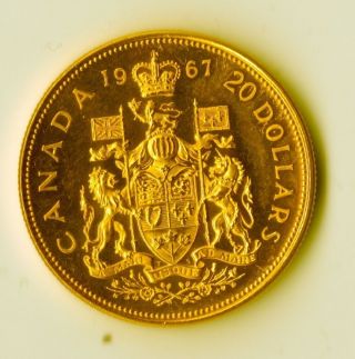 20 Dollars 1967 Gold Canada photo