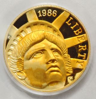 1986 - W $5 Gold.  Statue Of Liberty.  Certified Pcgs Pr69dcam photo