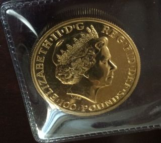 2014 British Lunar Year Of The Horse 1oz.  999 Gold Coin (bu) Brittannia photo