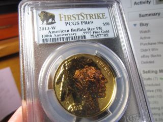 Reverse Proof Buffalo Pcgs 2013 - W 1 Oz Rev Proof $50.  00 A First Strike Coin photo