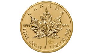 2014 1 Oz Canadian 99.  99 Gold Maple Leaf Coin Uncirculated photo