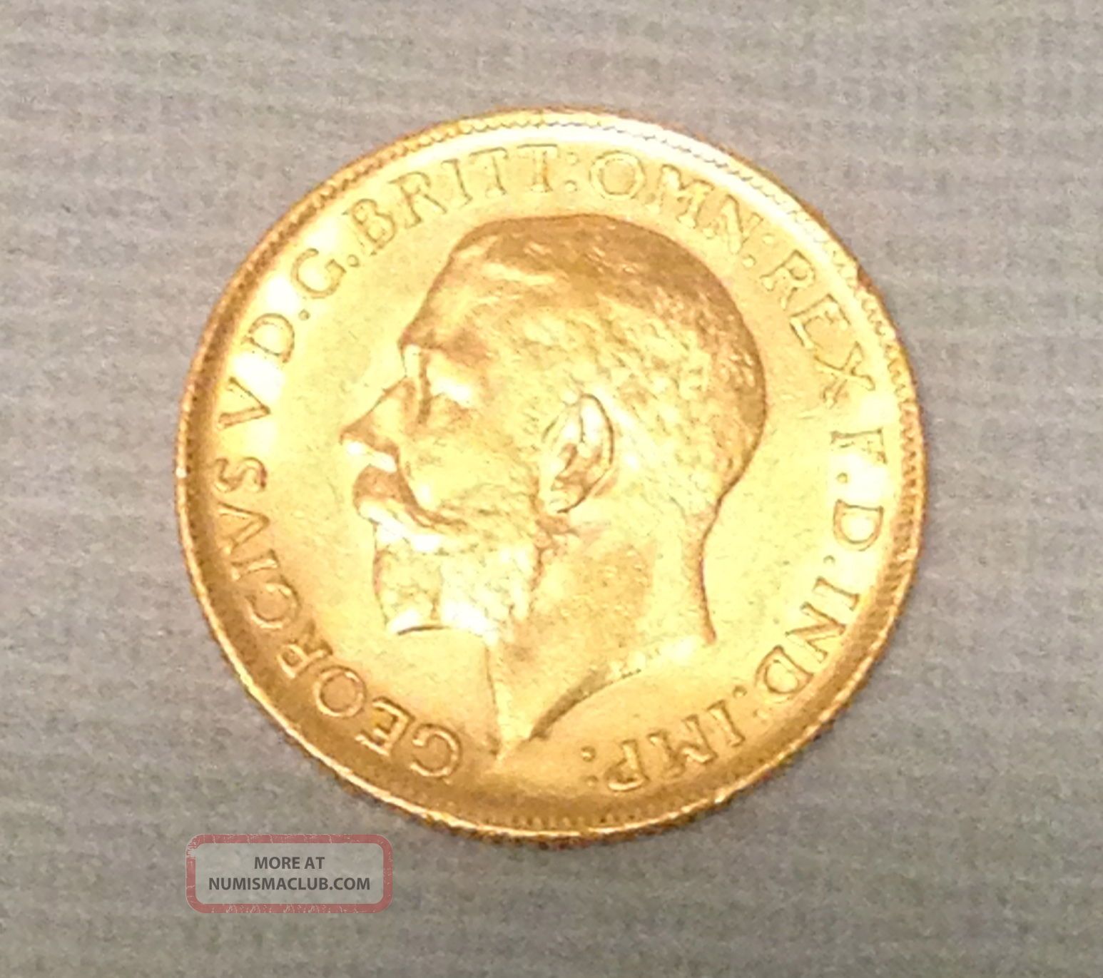 1911 George V Great Britain 22 Carat Proof Sovereign Gold