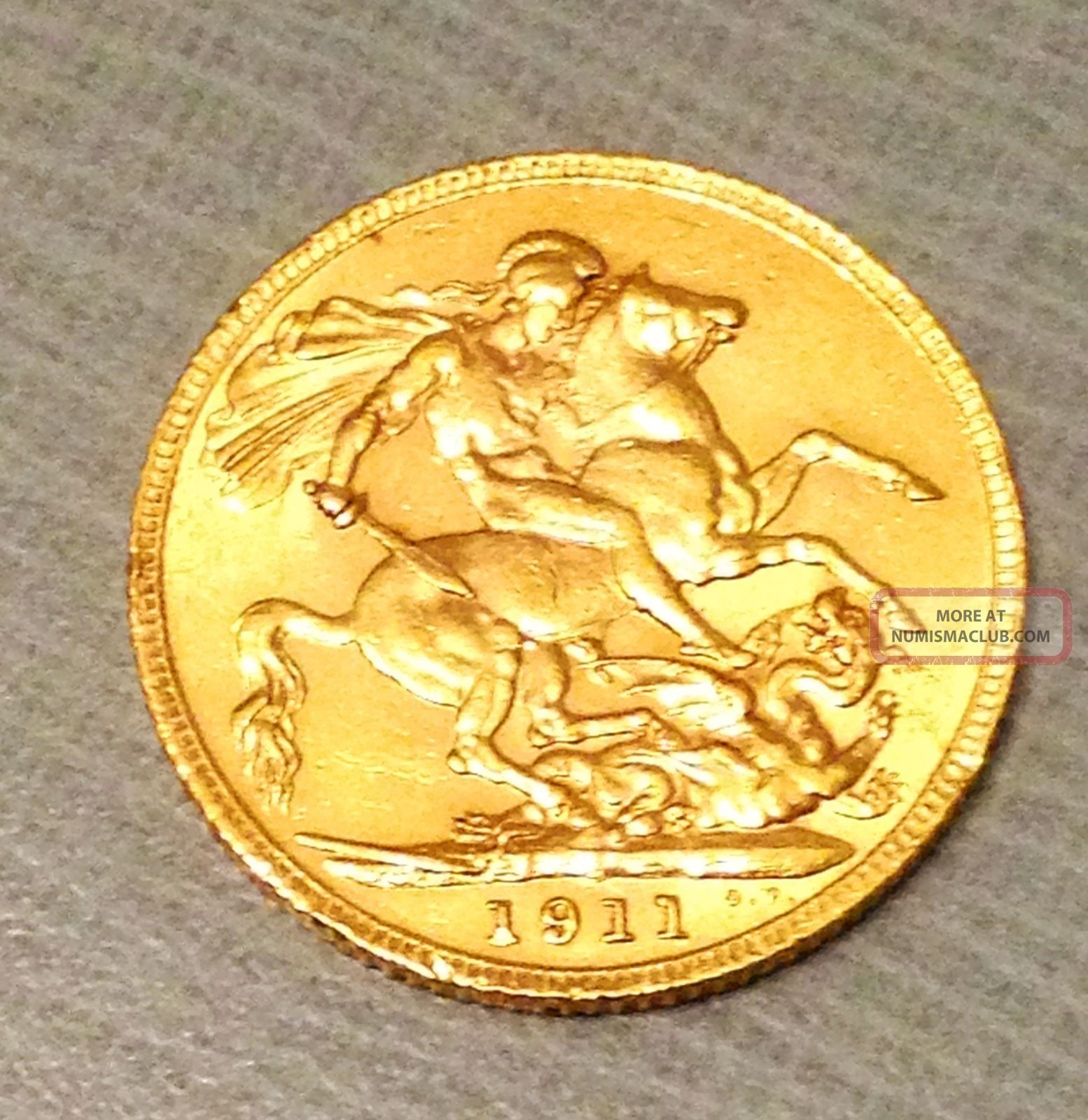 1911 George V Great Britain 22 Carat Proof Sovereign Gold