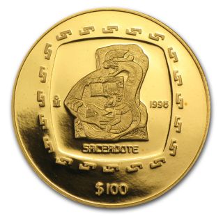 1996 Mexico 100 Pesos Proof Gold Sacerdote Coin - Sku 82678 photo