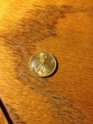 1994 $5 Five Dollar 1/10th Oz Fine American Pure Gold Eagle Coin 1/10 Ounce photo