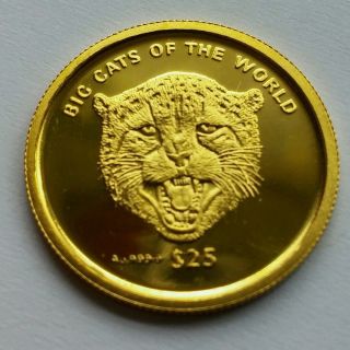2001 $25 Sierra Leone 1/10 Gold 