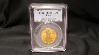 1987 - P American Eagle $25 1/2 Oz Gold Pcgs Pr69dcam Rare Coin photo