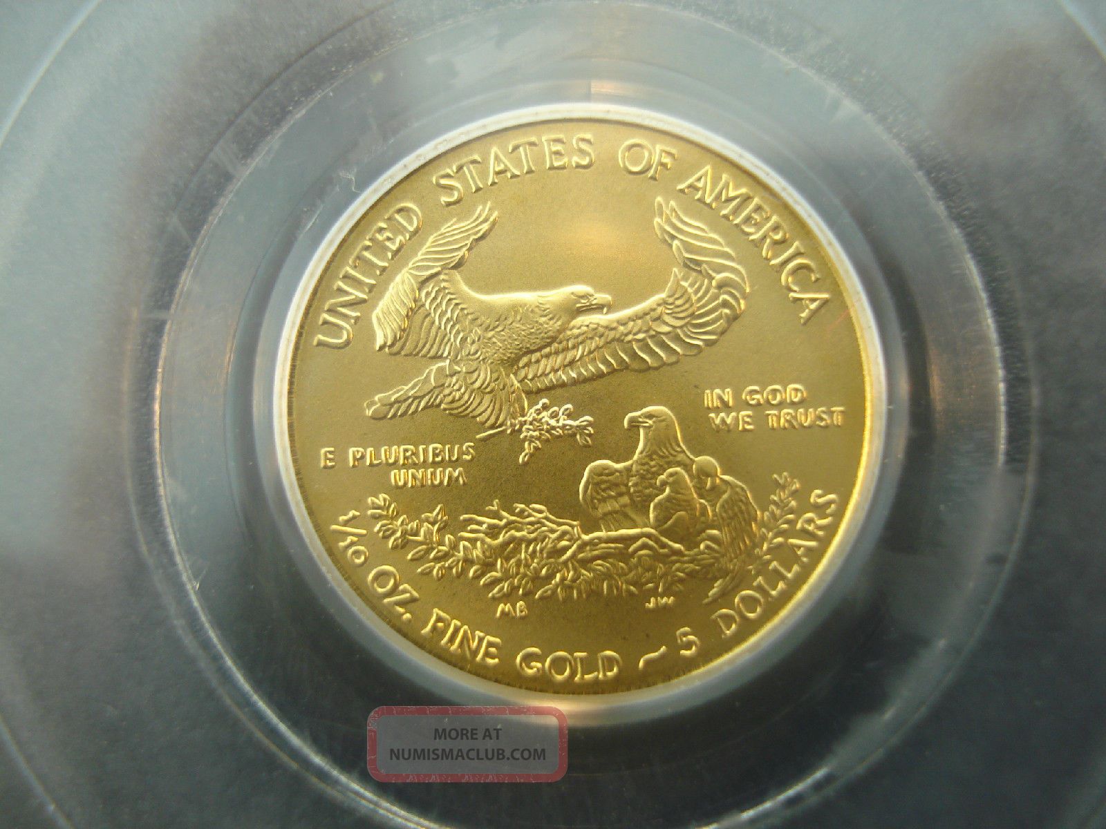 2010 Gold 1/10 Oz $5 American Eagle Coin Pcgs Ms 70 First Strike