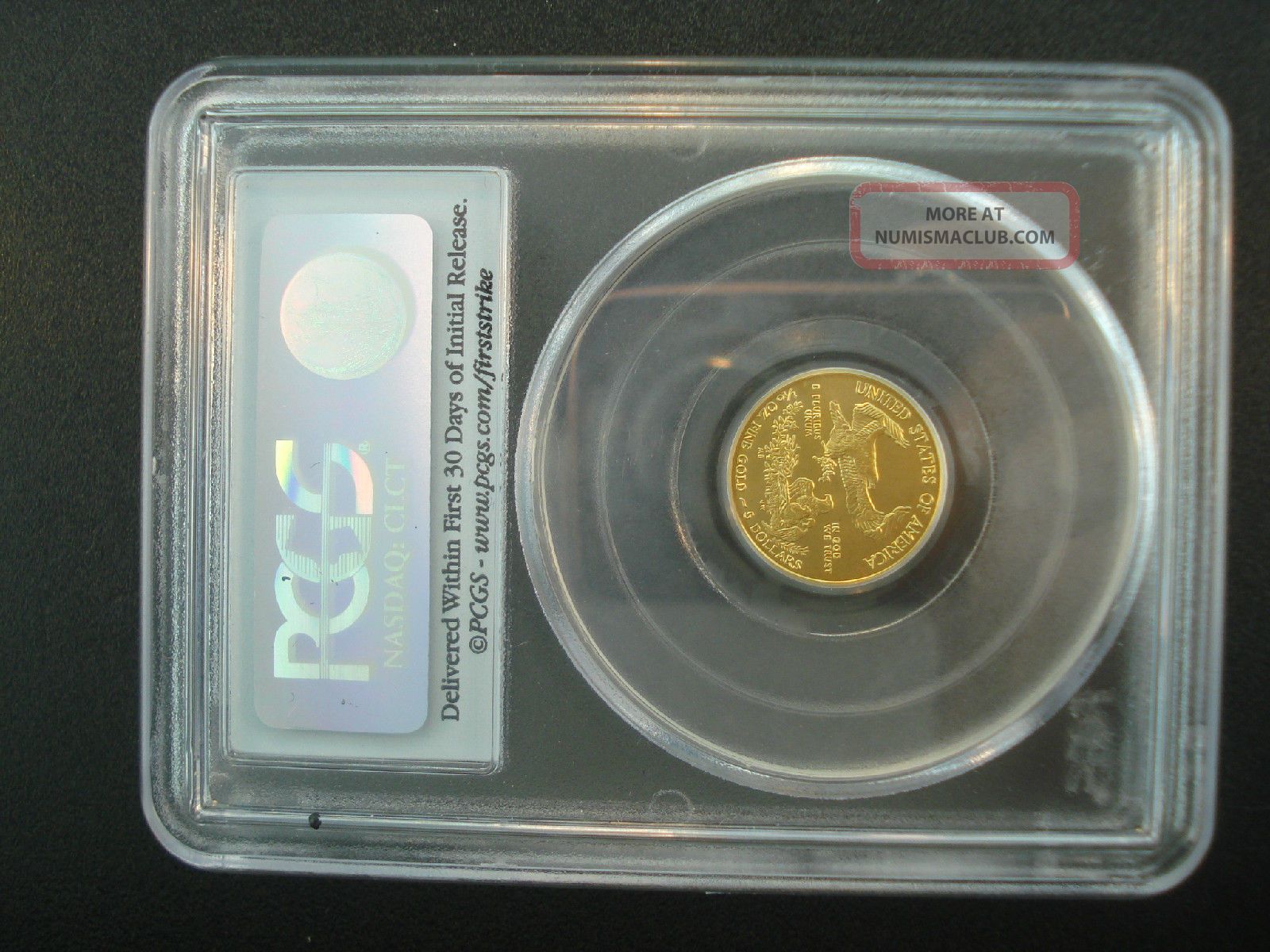 2010 Gold 1/10 Oz $5 American Eagle Coin Pcgs Ms 70 First Strike