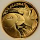 1995 Alaska Official State Medallion 1/2 Oz Proof Gold Coin W/coa Gold photo 1