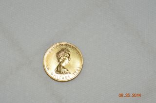 1985 1 0z Mapel Leaf Gold Coin photo