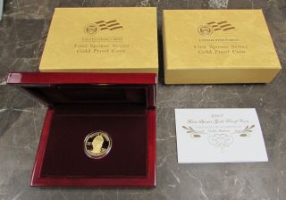 2007 - W U.  S.  Dolley Madison First Spouse Proof $10 Gold 1/2 Oz Coin W/coa photo