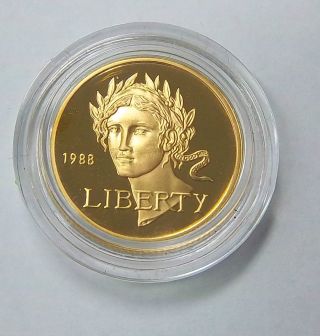 1988 $5.  900 90 Gold Olympic Proof Coin Eagle Bullion.  2687 Troy Oz With photo