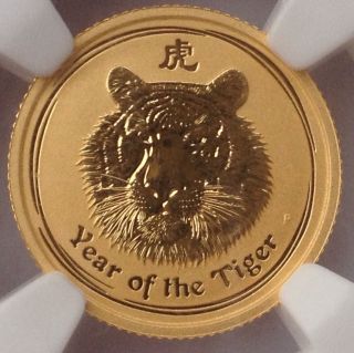 2010p Australia $15 Gold Year Of The Tiger Ngc Ms 70 9999 Solid Fine Gold photo
