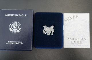 1994p American Eagle One Ounce Proof Silver Bullion Coin W/box And photo