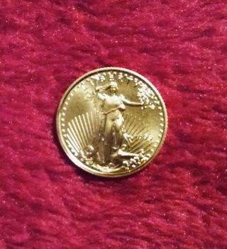 1995 American Eagle One - Tenth Oz $5 Gold Coin Uncirculated Ship/insurance photo