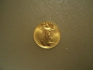1988 Mcmlxxxviii 1/10 Oz Gold American Eagle Coin photo