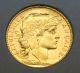 1910 French Gold 20 Franc Rooster Brilliant Uncirculated - A Great Collector Coin Europe photo 2