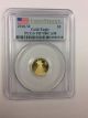 2010 - W 1/10 Gold American Eagle Pcgs - Pr70 Dcam First Strike Label $5 Gold photo 1