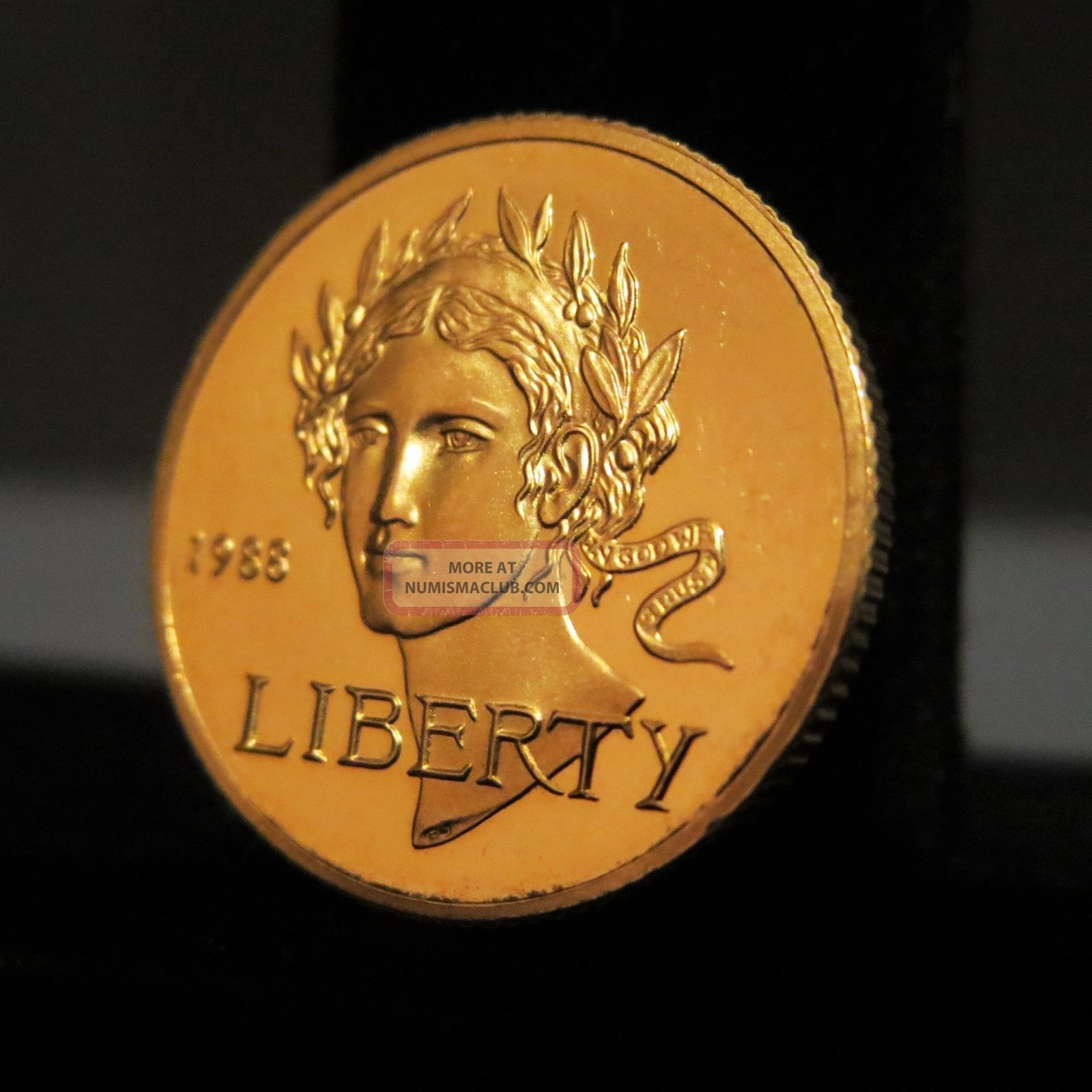1988 W Olympic Commemorative 5 Dollar Gold Proof Coin 21mm 8g