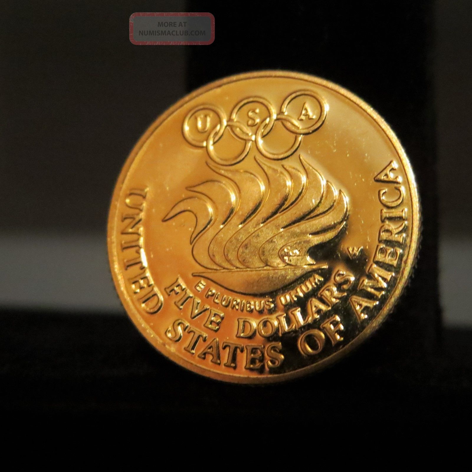 1988 W Olympic Commemorative 5 Dollar Gold Proof Coin 21mm 8g