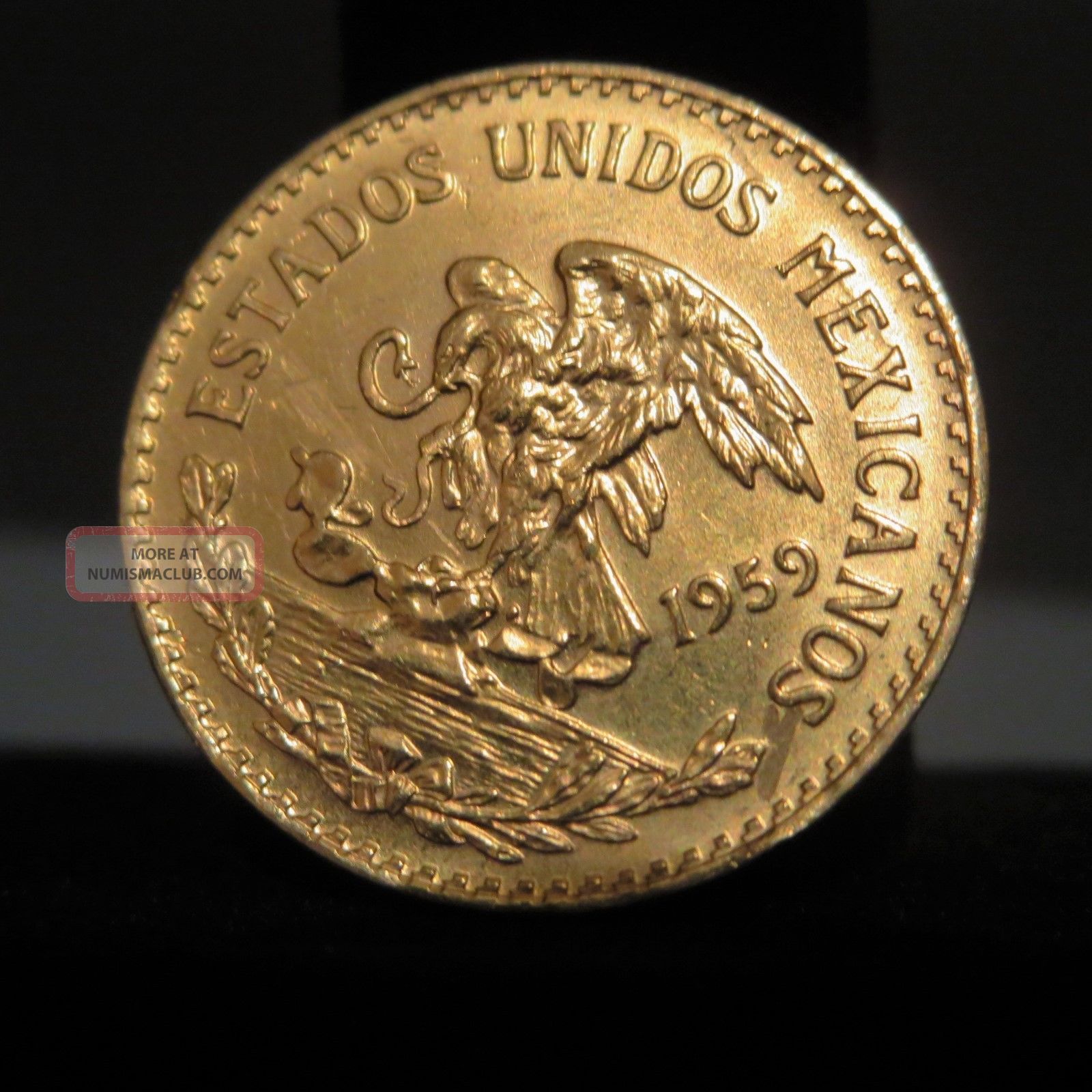 1959 Mexico Gold Veinte 20 Pesos 16g 27mm Vintage Mexican World Coin 1959-mexico-gold-veinte-20-pesos-16g-27mm-vintage-mexican-world-coin